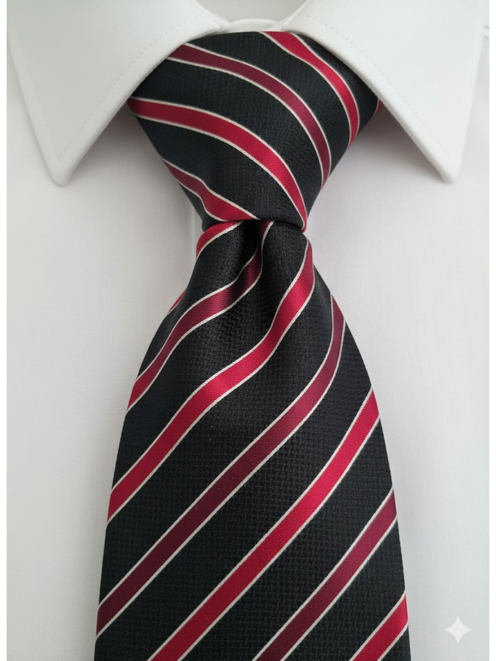 Sean John black red diagonal striped tie - mens tall